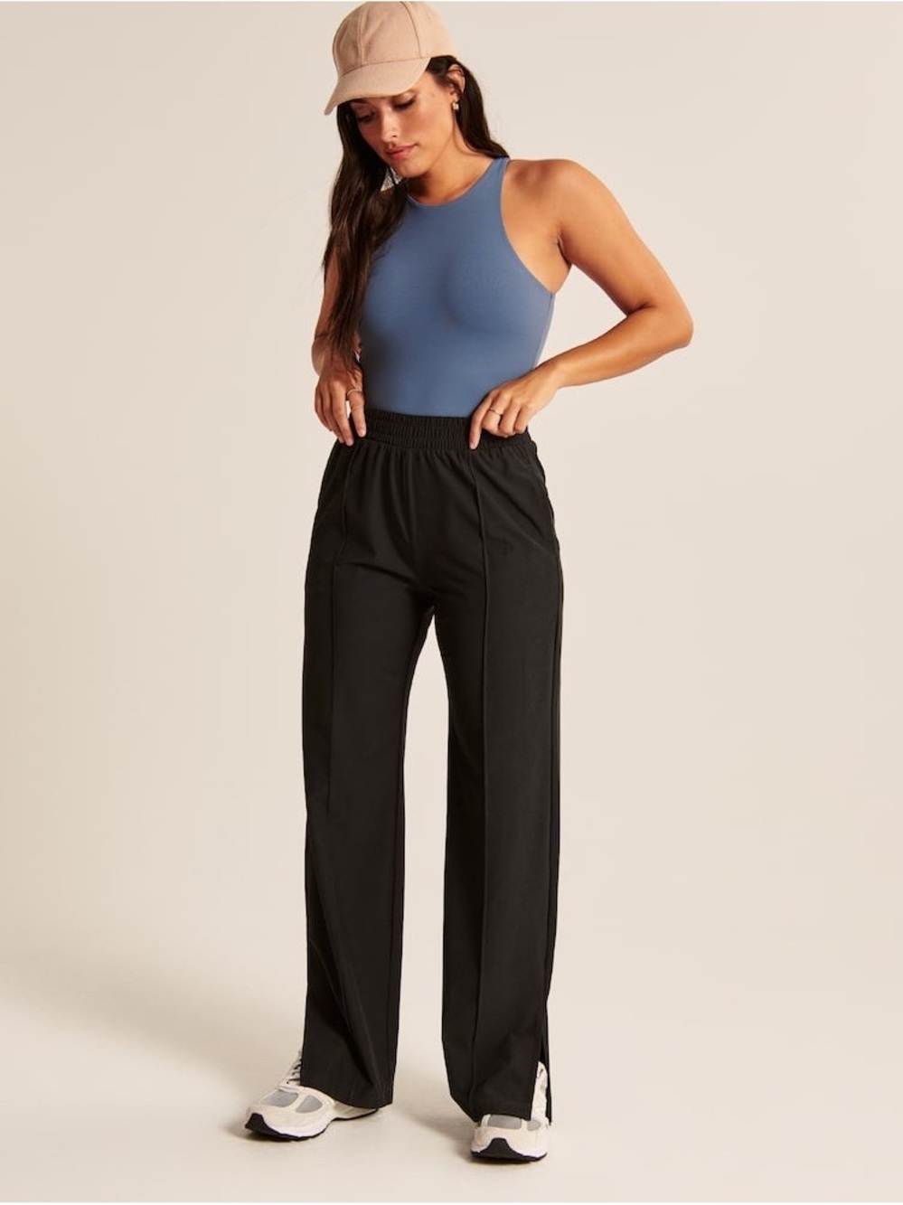 Abercrombie & Fitch Pull-On Pleated Slit Traveler Track Pants XXS